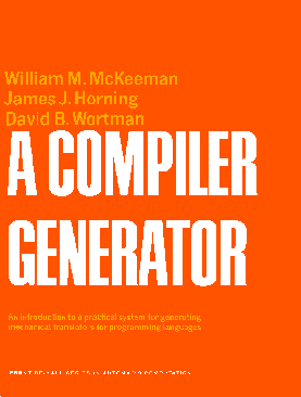 Cover: "A Compiler Generator"