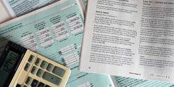 Photo of tax forms