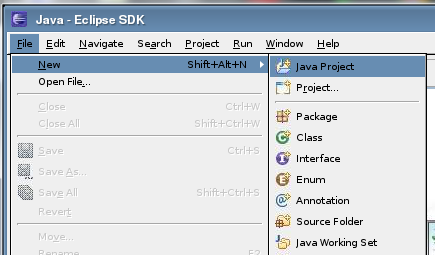 Make a new Java Project
