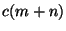 $ c(m+n)$