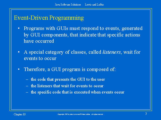 key features of event driven programming