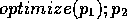 <i>optimize(p1):p2</i>