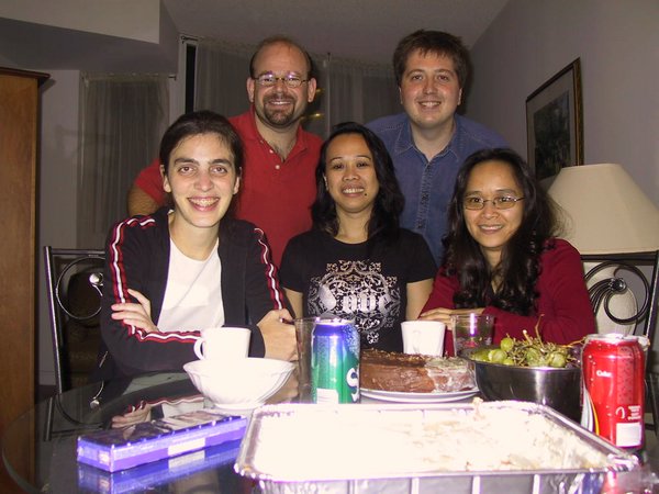 46 - All of us at Gisele's - Feb 2004.JPG