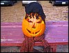 29 - The pumpkin made by our group (Sarah, Adrianne and me) - Actually my first halloween pumpkin.JPG