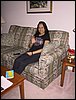 44 - Maggie in the dinner at Gisele's - Feb 2004.JPG
