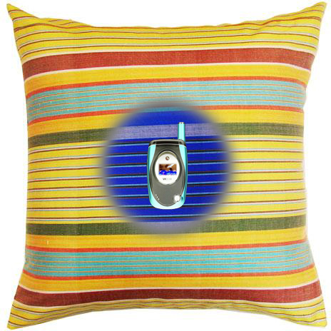 Cell phone silencer pillow