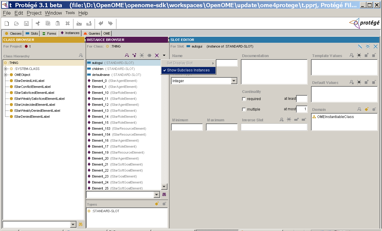 OpenOME, an requirements engineering tool
