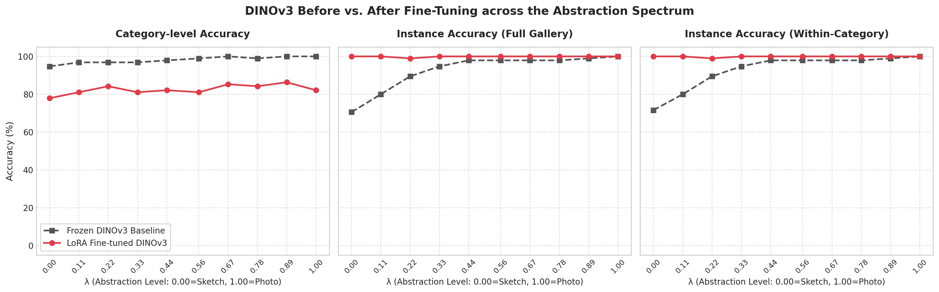 DINOv3 before and after finetune
