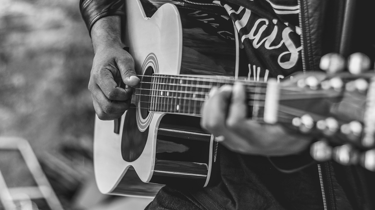 Man playing a guitar